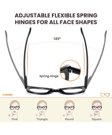 Gaoye 6-Pack Oversized Reading Glasses for Women - Stylish Blue Light Blocking Anti Eyestrain Spring Hinge - G1 Mix 1.5x - International Shipping Available - Buy Online on GoSupps.com
