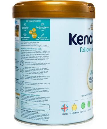 1x800g Kendamil FollowOn Milk 6Pack Stage 2 612 Months British Made Whole Milk Formula Vegetarian No Palm Oil No GMOs with Omega 3 DHA Omega 6 ARA and Prebiotics - Buy Online on GoSupps.com