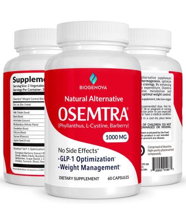 Osemtra Pills for Weight Loss Natural Alternative to Injection Pen GLP-1 Supplement for Women & Men 60 Capsules - Biogenova - Buy Online on GoSupps.com