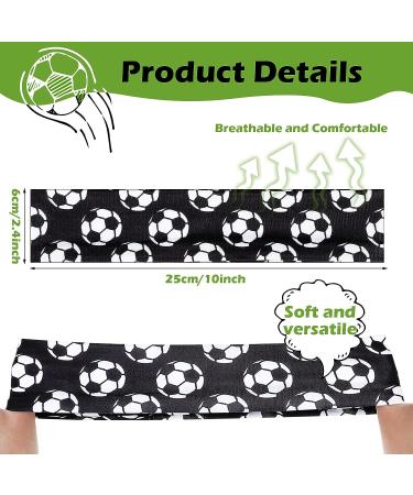 WILLBOND 9 Pieces Elastic Soccer Headbands for Girls Boys - Adjustable Hair Accessories for Soccer Teams - Ideal Gifts for Girls, Teens, Women, and Adults - Black - Buy Online on GoSupps.com
