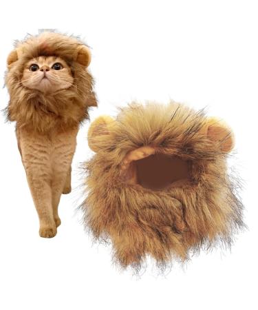 Lion mane caps lion wig litter clothing dress dress with sifted and furry hair washable lion's thermal costum convenient pet-wing costum lion manure accessories for Easter-Festival party act