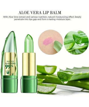 Aloe Vera Lip Balm - Magic Temperature Colour Changing Lipstick - Long Lasting Moisturising Jelly Aloe Vera Lipstick - Lip Stick for Lip Makeup Lip Dryness & Cracking Care - Buy Online on GoSupps.com