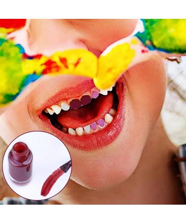 Gcroet_B205_5509123 4pcs Tooth Dye 5ml Safe Temporary Tooth Dye Quick Dry Realistic Cosmetic Tooth Black Teeth for Cosplay Theater Clown Zombie Vampire Costume - Buy Online on GoSupps.com