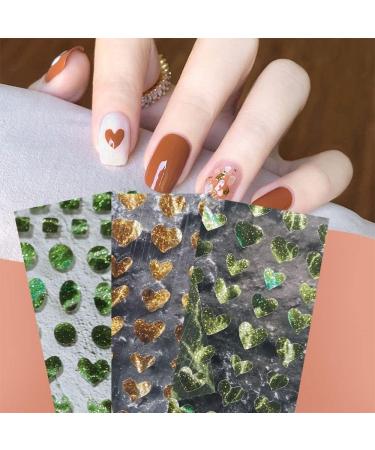 Nail Decoration 3D Adhesive Decals Amber Green Nail Sticker Aurora Ice Cube Glitter(02) Style02 - Buy Online on GoSupps.com