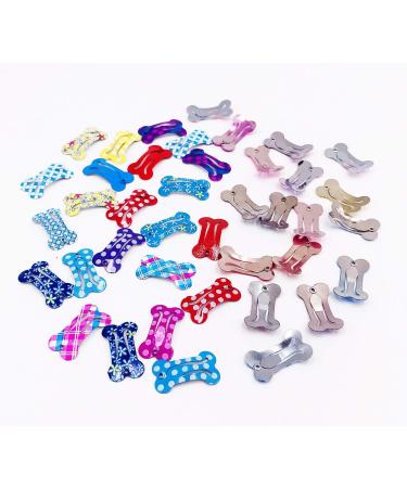 Pet Show Cute Small Bone Snap Hair Clips - Pack of 20, Random Colors | Pet Grooming Accessories for Dogs, Cats, Puppies - Buy Online on GoSupps.com