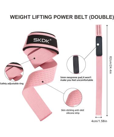 Train Aid Women's Strength Training Lifting Straps - Neoprene Padded Non-Slip Silicone for Deadlifts & CrossFit | Pink Weightlifting Gear - Buy Online on GoSupps.com