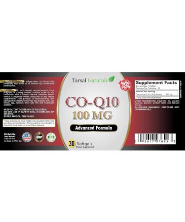 Co Q10 100 mg Softgels - Boost Energy & Support Joints | Gluten Free Non-GMO Made in USA | Antioxidant Enzyme | 30 Softgels - Buy Online on GoSupps.com
