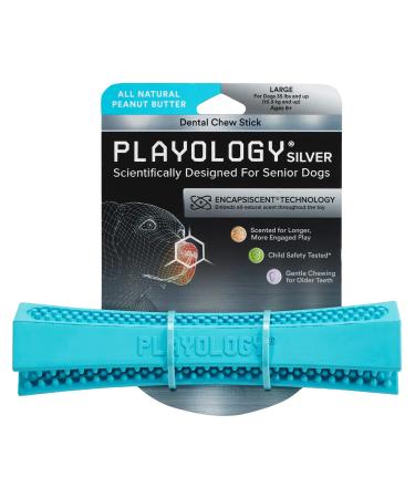 Playology Dental Stick with Natural Fragrance Size L (from 15.9 kg) Peanut Butter Large (35 Pound & up) Peanut Butter