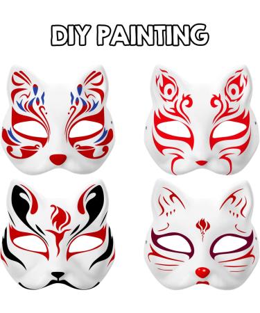 Buy Nolitoy 5-Piece Cat Masks - Blank White Facial Paper Masks for Cosplay & Christmas - Ideal for DIY Painting & Masquerade - Buy Online on GoSupps.com