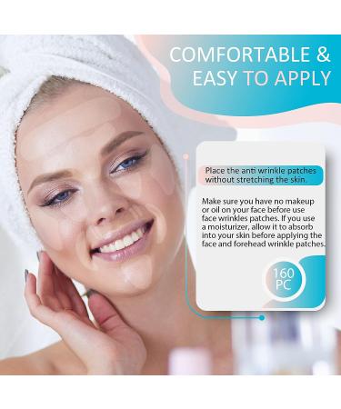 Anti Wrinkle Patches for Face & Forehead - 160 PCs Invisible Face Lift Tape for Anti Aging - Facial Skin Care Tool - Buy Online on GoSupps.com