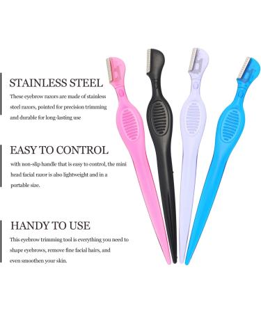 Fomiyes 48 STK Eyebrow Razor Kit - Mini Trimmer for Eyebrow & Face Hair Removal Travel-Friendly ABS Tools 12.5x2x0.2cm - Buy Online on GoSupps.com
