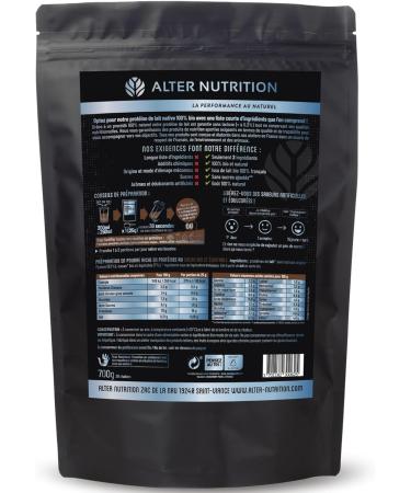 ALTER NUTRITION - Lactose Free Organic Native Protein - Cocoa - Mass Gain - Low Fat - No Added Sugars - 100% Milk from France -76% Protein - Bag of 700g - Buy Online on GoSupps.com