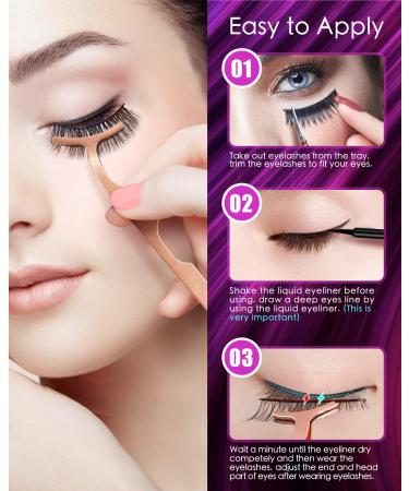 Bisutang Upgraded Magnetic Eyelashes and Eyeliner Set - 6 Pairs Reusable Lashes with 2 Tubes of Magnetic Eyeliner, Storage Case, Scissors, Tweezers - Glue-free, Natural Look - Buy Online on GoSupps.com