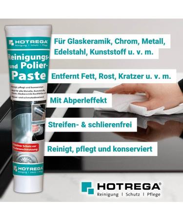 Buy HOTREGA Cleaning & Polishing Paste 125ml - 3x 125ml with Sponges & Microfiber Cloth | International Shipping Available - Buy Online on GoSupps.com