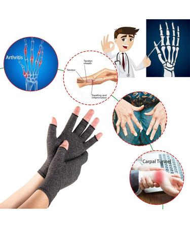 Mokigol Arthritis Gloves for Women - Pain Relief Compression Fingerless Gloves for Daily Work - Large - Buy Online on GoSupps.com