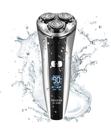 Electric Razor for Men Cordless Rechargeable, Aonor Electric Shavers for Men Wet&Dry Waterproof, Mens Electric Razors for Shaving Face Rotary Shavers, Men's Electric Shaver Razor with Pop-up Trimmer