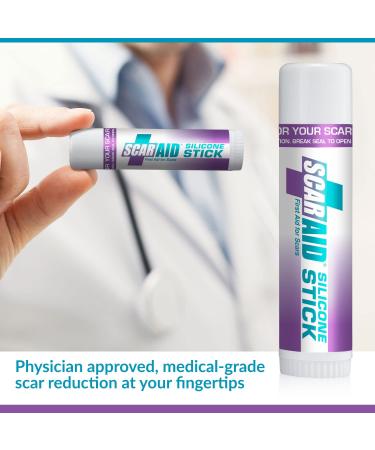 ScarAid Silicone Scar Gel Stick - Effective Scar Management Treatment 4.25g - Buy Online on GoSupps.com