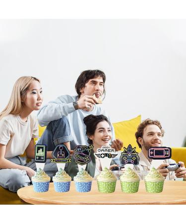 24 Video Game Cupcake Toppers - 12 Styles for Birthday & Game Parties | Fun Cake Decorations & Guest Gifts - Buy Online on GoSupps.com