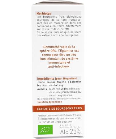  Herbiolys Organic Rosehip Buds - 50ml | Liquid Format | Vegan | Made in France - Buy Online on GoSupps.com