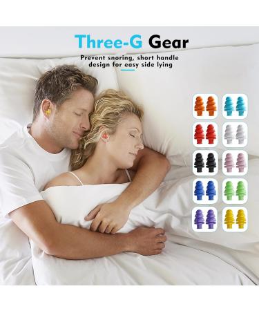 High-Quality Noise Cancelling Ear Plugs for Sleeping - 10 Pairs Reusable 33dB NRR Soft & Comfort in 9 Colors - Buy Online on GoSupps.com