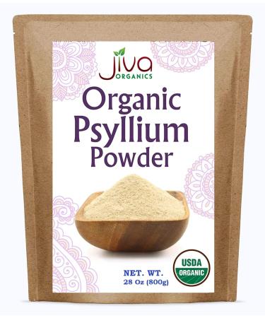 Jiva Organic Psyllium Husk Powder 1.75 LB Bulk Bag - Unflavored, Fine Ground, Non GMO Pure - Keto Friendly, Soluble Fiber