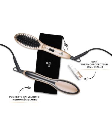 Buy Demeliss Mini Pro - 2 in 1 Heating Brush for Smoothing & Ripple | Compact & Lightweight | 200 C Ceramic Brush - Gold/Champagne | International Shipping Available - Buy Online on GoSupps.com