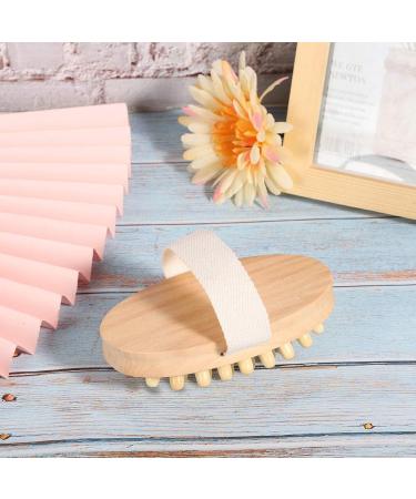Natural Wood Massager Brush - Body & Hair Scalp Scrubber for Relaxation | International Shipping Available - Buy Online on GoSupps.com
