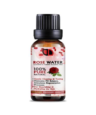 100% pure and natural rosewater cleanser toner moisturizer for fresh beauty salon use (10 ml)