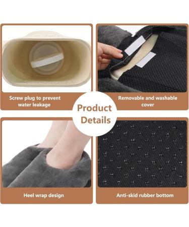 Mokani 2-in-1 Foot Warmer | Electric-Free Heating | Soft Flannel Cover & 2L Rubber Hot Water Bottle for Pain Relief | Perfect for Men & Women | Gray 40x35cm - Buy Online on GoSupps.com