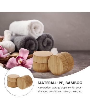 Exceart CREMEDOSE Wood Refillable Cosmetic Jar - 15g Lip Balm & Nail Art Container - 2 Pieces - Light Yellow - Buy Online on GoSupps.com