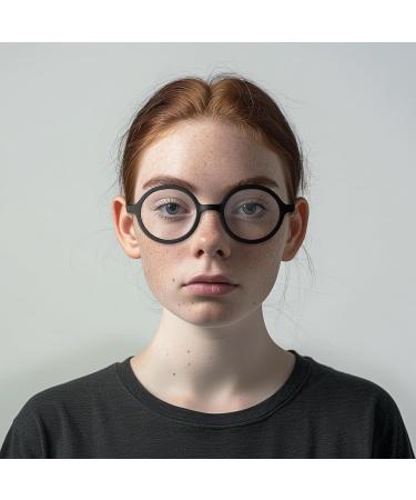 London Mole Eyewear - Stylish Round Reading Glasses | Unisex Cool Readers with Spring Hinges | Matt Black 1.5x - Buy Online on GoSupps.com