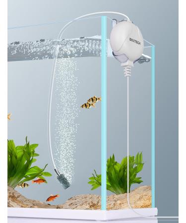Box -tech oxygen pump mini quiet aquarium oxygen air pump with air stone and silicone hose for fish pools and the nano aquariums white
