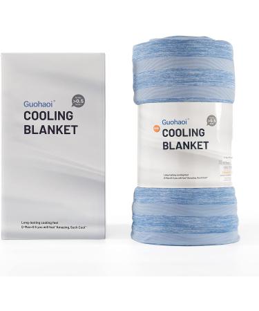 Guohaoi Cooling Throw Blanket - Arc-Chill Q-Max 0.5 Cool Fiber - Lightweight Summer Blanket for Hot Sleepers - 100% Oeko-Tex Certified - Ultra Cold Breathable - 50''x70'' Blue - Buy Online on GoSupps.com