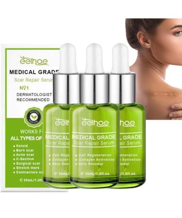Scar Remover Advanced Scar Repair Serum Scar Remove Medical Grade Scar Spray for Acne Surgical Stretch Marks&Burns Scar Advanced Scar Spray for Acne Reducing Treatment Smooth&Repair Skin (3PC)