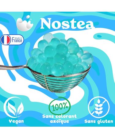 Nostea - Set of 3 Pots Tropical Bubble Tea Pearls Mango Strawberry - Popping Boba Gluten Free - Fruit Juice Pearls for Tea Drinks - Made in France - 3x 450 gr - Buy Online on GoSupps.com