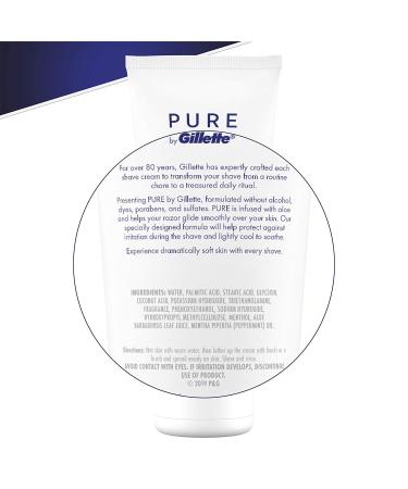 Gillette PURE Soothing Shaving Cream with Aloe - Pack of 3, 6oz Each - Gentle Shave Cream - Buy Online on GoSupps.com