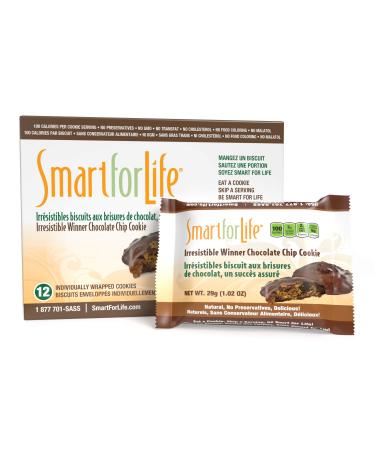 Smart for Life Chocolate Protein Cookies - Irresistible Winner High Protein Cookie Diet - 12 Count - Meal Replacement - On-the-Go Snack - Low Calorie Super High Fiber Cookies - Protein Snack Chocolate -12 Pack 1.02 Ounce (Pack of 12)