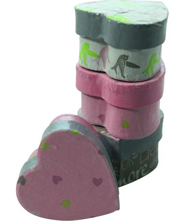 10 Pack Small Heart Boxes - Papier Mach Object to Decorate - 5 x 5 x 3cm - Includes Decorate Papers & PaperPatch Glue - Ideal for DIY Crafts - Buy Online on GoSupps.com