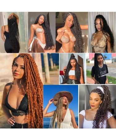COOKOO 10 Inch Goddess Box Braids Crochet Hair - 8 Pack Bohemian Hippie Style for Black Women - Buy Online on GoSupps.com