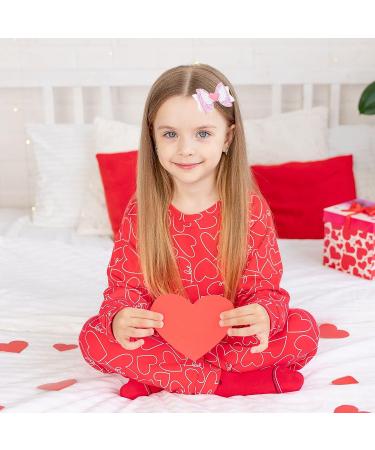 Whaline Valentine's Day Heart Hair Bow Clips - 4Pcs Glitter Red Pink Barrettes for Girls, Teens - Sparkly Hair Accessories for Party, Wedding - Buy Online on GoSupps.com