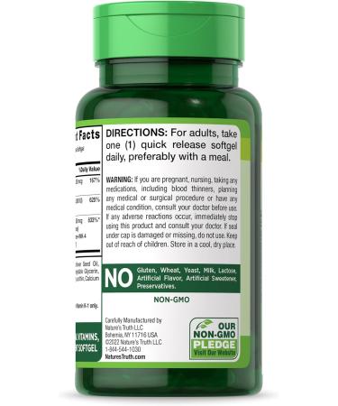 Nature's Truth Vitamin A D K Supplement 60 Softgels Non-GMO Gluten Free A D3 K1 K2 - Buy Online on GoSupps.com