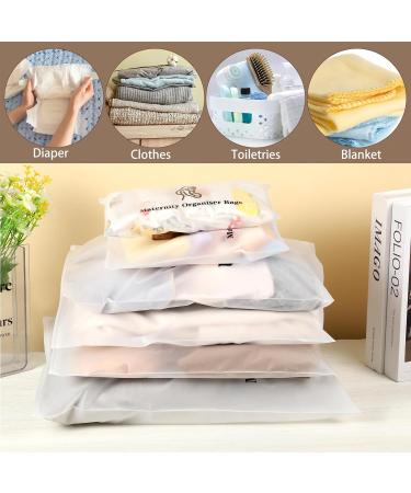 Lanjue 20 Pcs Baby Hospital Maternity Organiser Bags 38 * 28cm - Essential Reusable Plastic Ziplock Bags for Newborn Baby and Mum to Be - Buy Online on GoSupps.com
