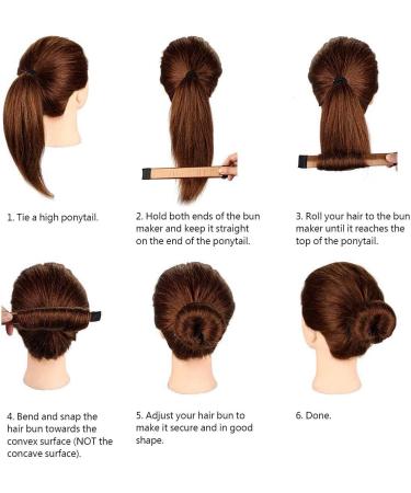Gearmax 6 Pack Hair Bun Maker Fast & Easy Donut Bun Maker DIY French Twist Bun Shaper for Girls Women - Buy Online on GoSupps.com