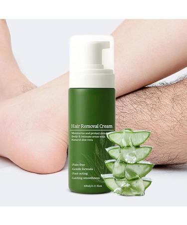  Eventerde Facial Hair Removal Cream | 60ml Natural Hair Removal Cream for Men | Intimate Care Products | Use at Home in the Shower Bathroom for Daily Shaving and While Traveling - Buy Online on GoSupps.com