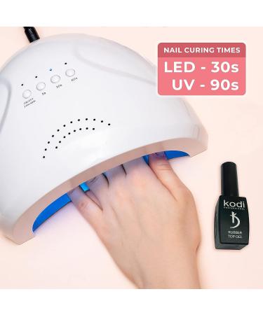 Kodi Professional Rubber Top Gel | 12ml - High Gloss, Long Lasting, Non-Toxic Finish | Soak Off, Easy to Use | Cure Under LED or UV Lamp - Buy Online on GoSupps.com