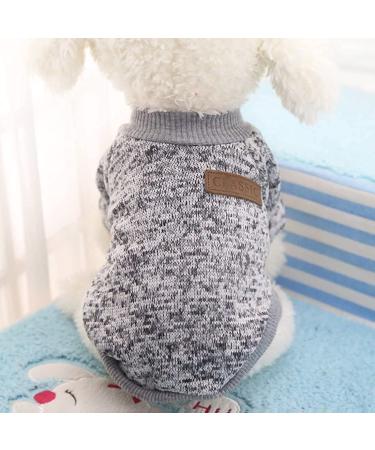 Idepet Classic Knitwear Fleece Sweater for Small to Medium Dogs - Grey - Buy Online on GoSupps.com