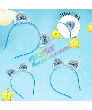 Fishdown Cute Cat Ears Headbands Set for Girls - Non-slip Transparent Quicksand Design (7pcs Per Pack, Color-1) - Buy Online on GoSupps.com