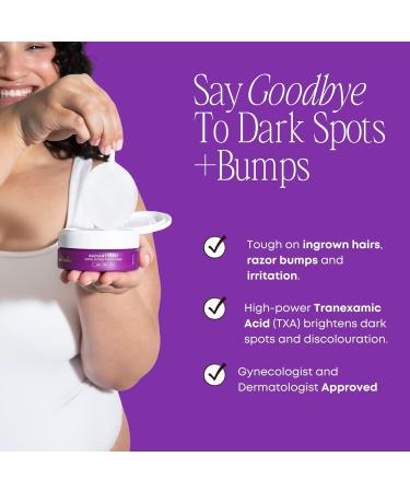 Bushbalm Exfoliating Ingrown Hair Pads - Enhanced with BHA & AHA for Underarm + Bikini Area - Daily Use to Soothe Ingrown Hairs & Razor Bumps - TXA for Dark Spots - Radiant Reset 30 Large Pads - Buy Online on GoSupps.com