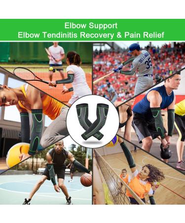 Compression Sleeve for Tendonitis 1 Pair Sports Arm Protection Elbow Support for Men and Women for Tennis Elbow Bodybuilding - Buy Online on GoSupps.com