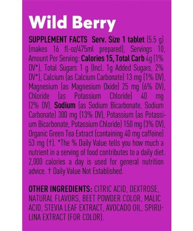 Nuun Sport + Caffeine Electrolyte Drink Tablets - Wild Berry 10 Count (Pack of 2) - Hydration Supplement for Athletes - Buy Internationally - Buy Online on GoSupps.com